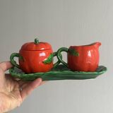 Vintage Ceramic Gravy Boat and Condiment Canister Set