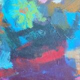 Robert Dago Oil on Canvas Still Life Jug with Flowers 1988