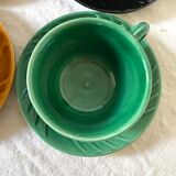 Colorful vintage mugs