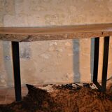 Solid walnut console