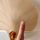 Appliques murales coquillages en verre vintage, lampes style art nouveau