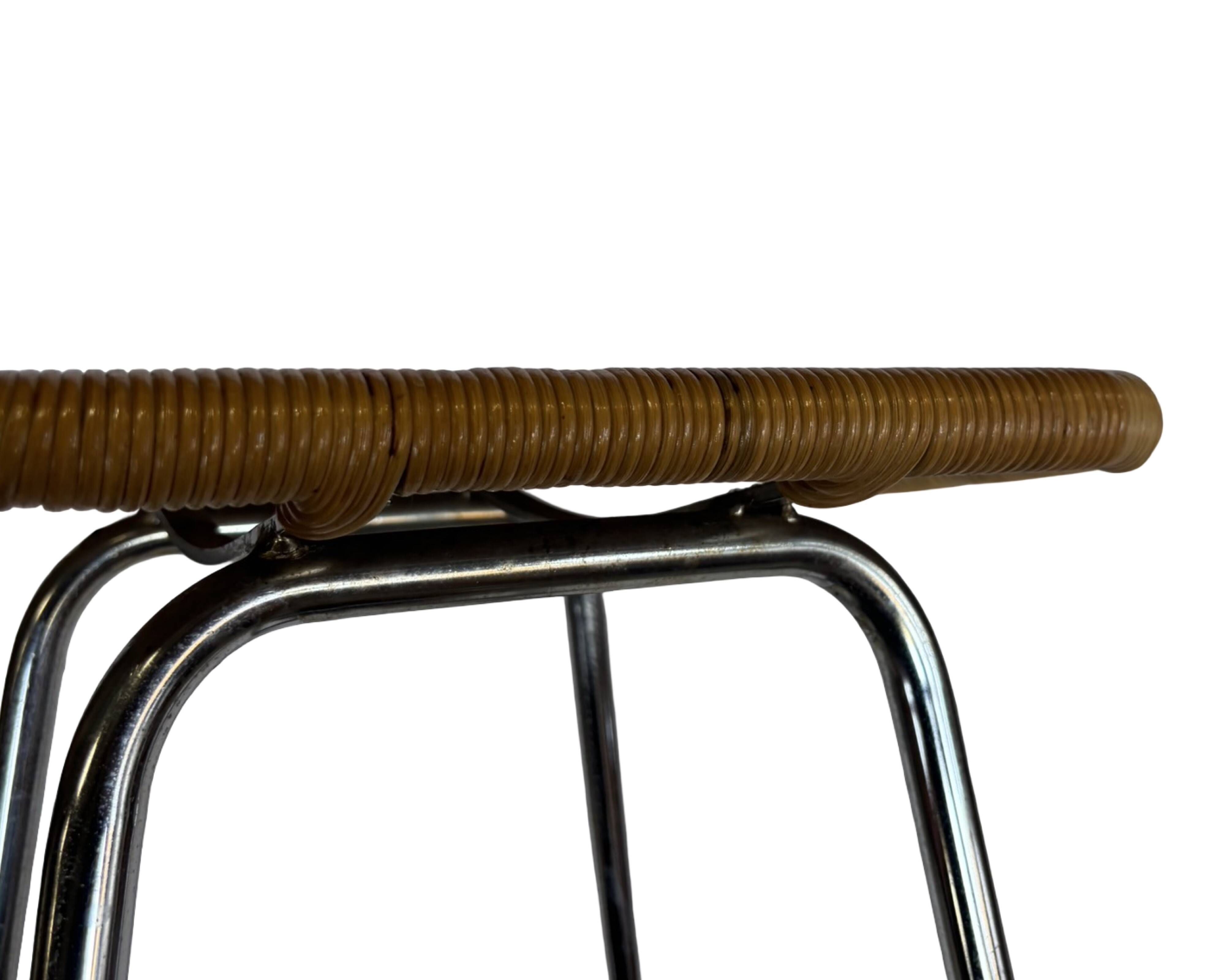 Ensemble de 4 tabourets de bar vintage Dirk Van Sliedregt Rohe Noordwolde modèle bas