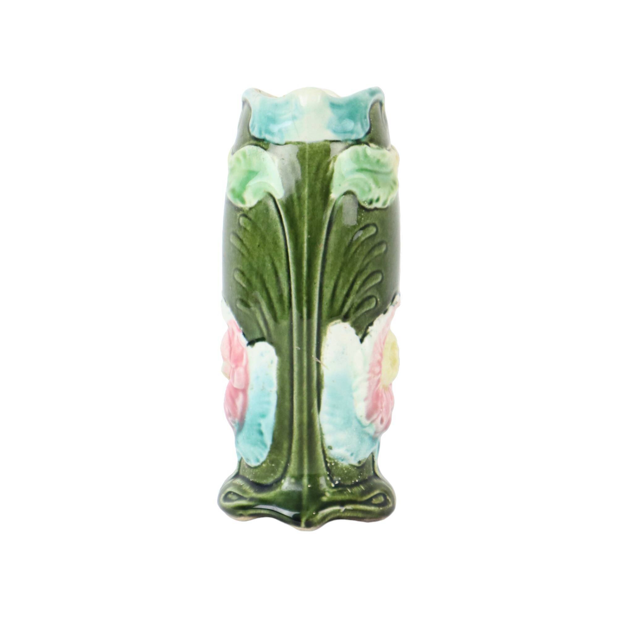 French art nouveau vase barbotine gustav de bruyn antique pottery