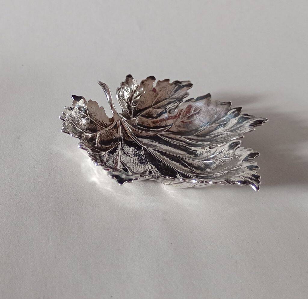 Gianmaria Buccellati Sterling Silver Vine Leaf Dish Italian 925 Silver