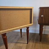 Paire de chevets en bois vintage