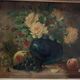 Peinture «Nature morte avec fleur et fruit».