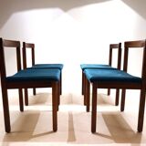 Asko Finland set of 4 Tectonia dining chairs by Jussi Peippo, 1960