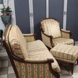 Ensemble fauteuil et canapé en tissu