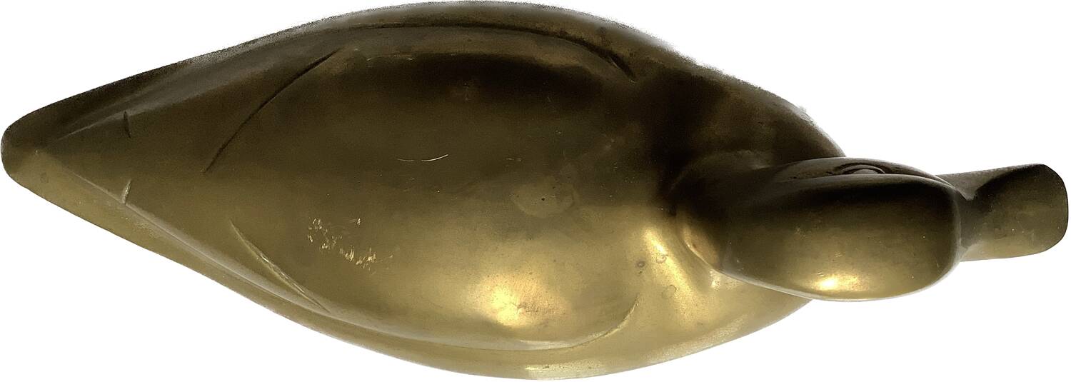 Large brass duck