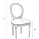 lot 6 chaises médaillon de style Louis XVI