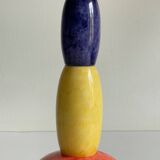 ALABASTER STONE LAMP Blue, Yellow and Red 80s
