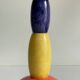 ALABASTER STONE LAMP Blue, Yellow and Red 80s
