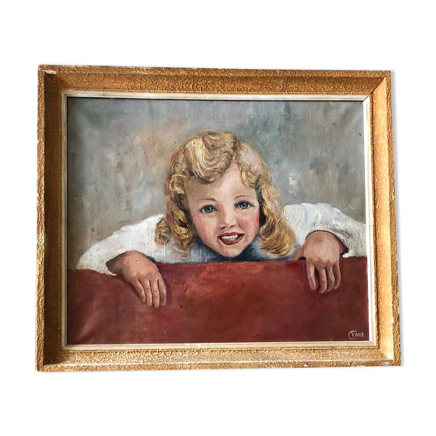 Portrait girl oil on canvas