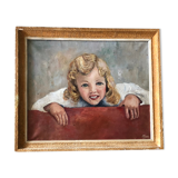 Portrait girl oil on canvas