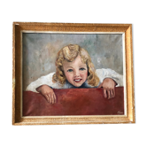 Portrait girl oil on canvas