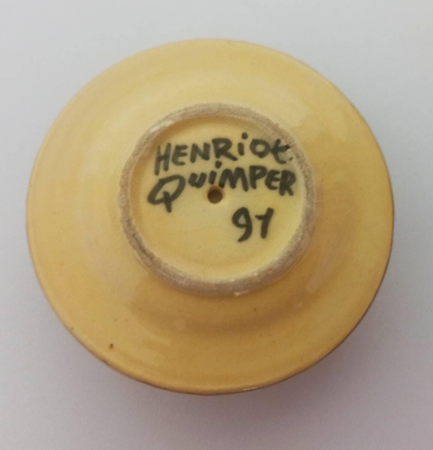 Henriot Quimper egg cup or small butter dish