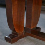 Art Deco mahogany veneer table in the style of Jules Leleu, 1930s