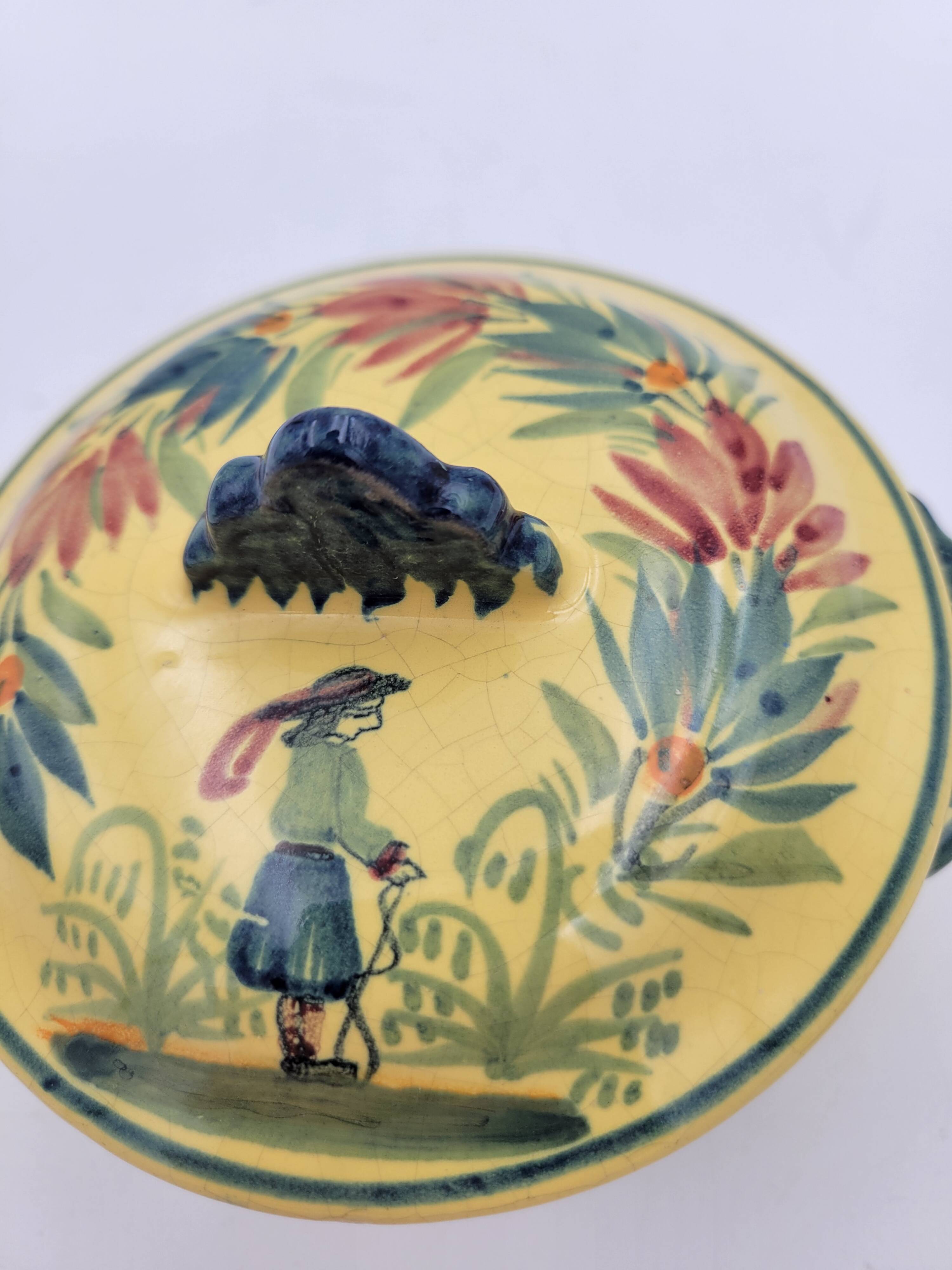 Old Henriot Quimper broth bowl