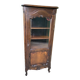 Showcase 1 door with 3 sides walnut windows louis xv style