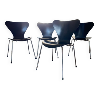 Set de 4 chaises de salle à manger modèle 3107 par Arne Jacobsen pour Fritz Hansen 1988