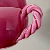 Set of 2 antique pink ceramic mugs