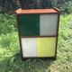 Vintage 60s storage display case with sliding windows
