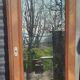 Beveled door mirror "in its juice" XIXth