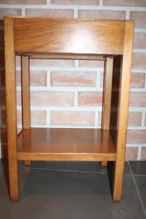 Vintage English bedside wood small format