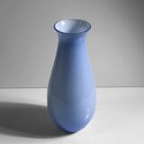 Vase bleu pastel de Murano, Italie - Années 1970