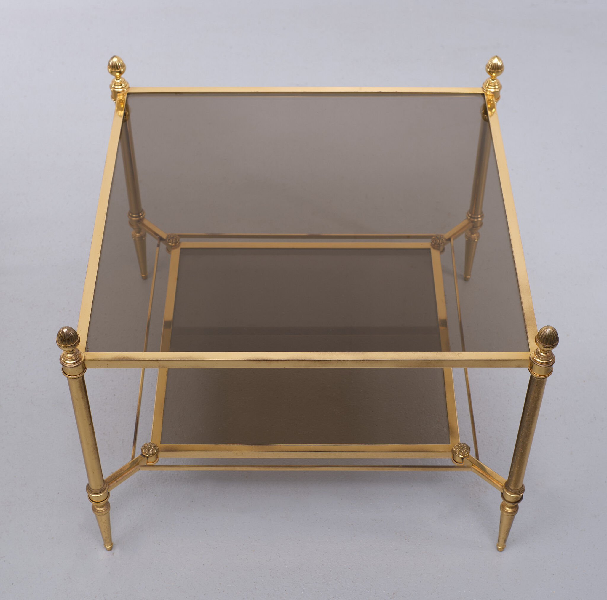 Superb brass bronze sofa tables, 1950s, france