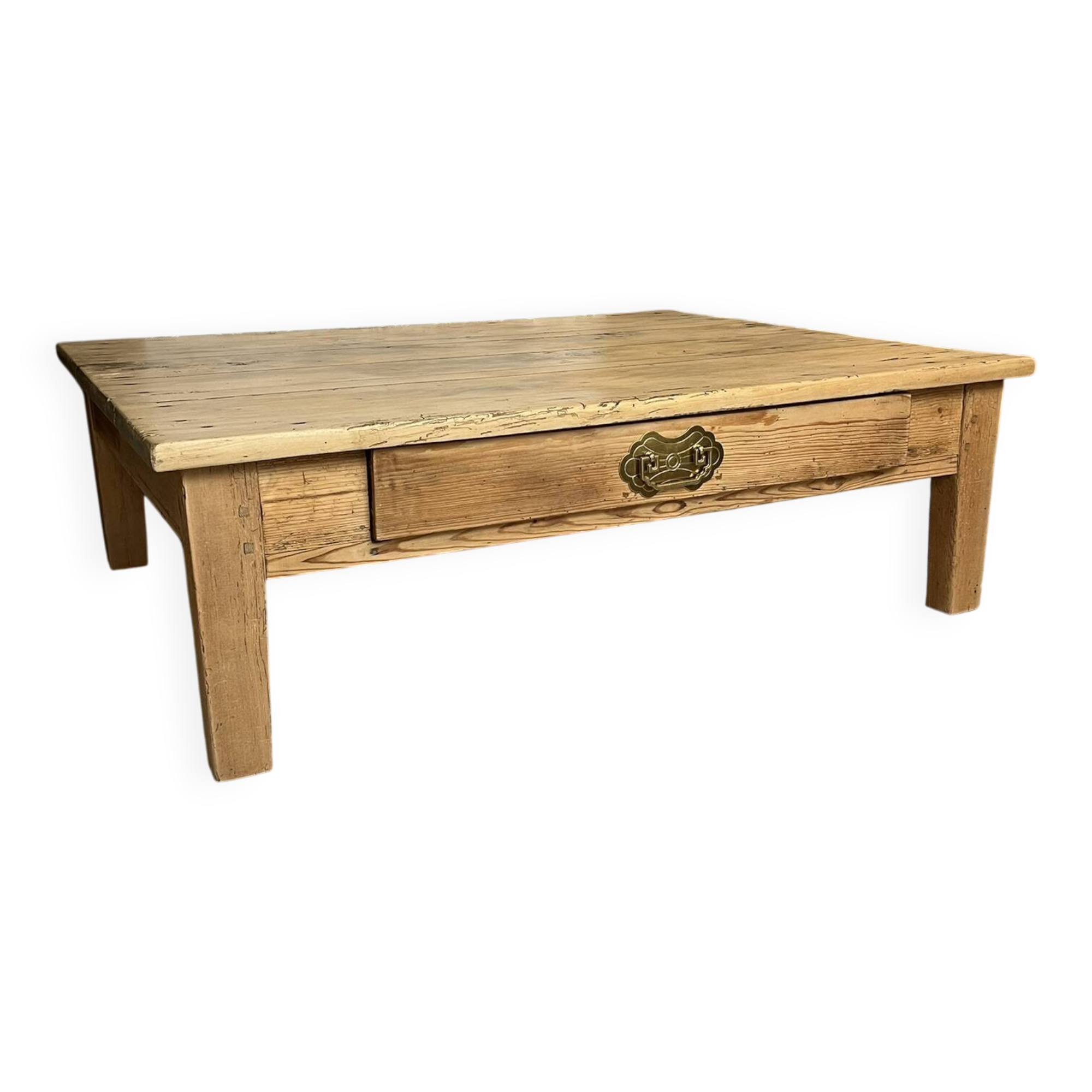 Table basse de ferme bois massif Augusta