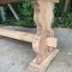 19th century monastery table renovated in raw oak 180cm