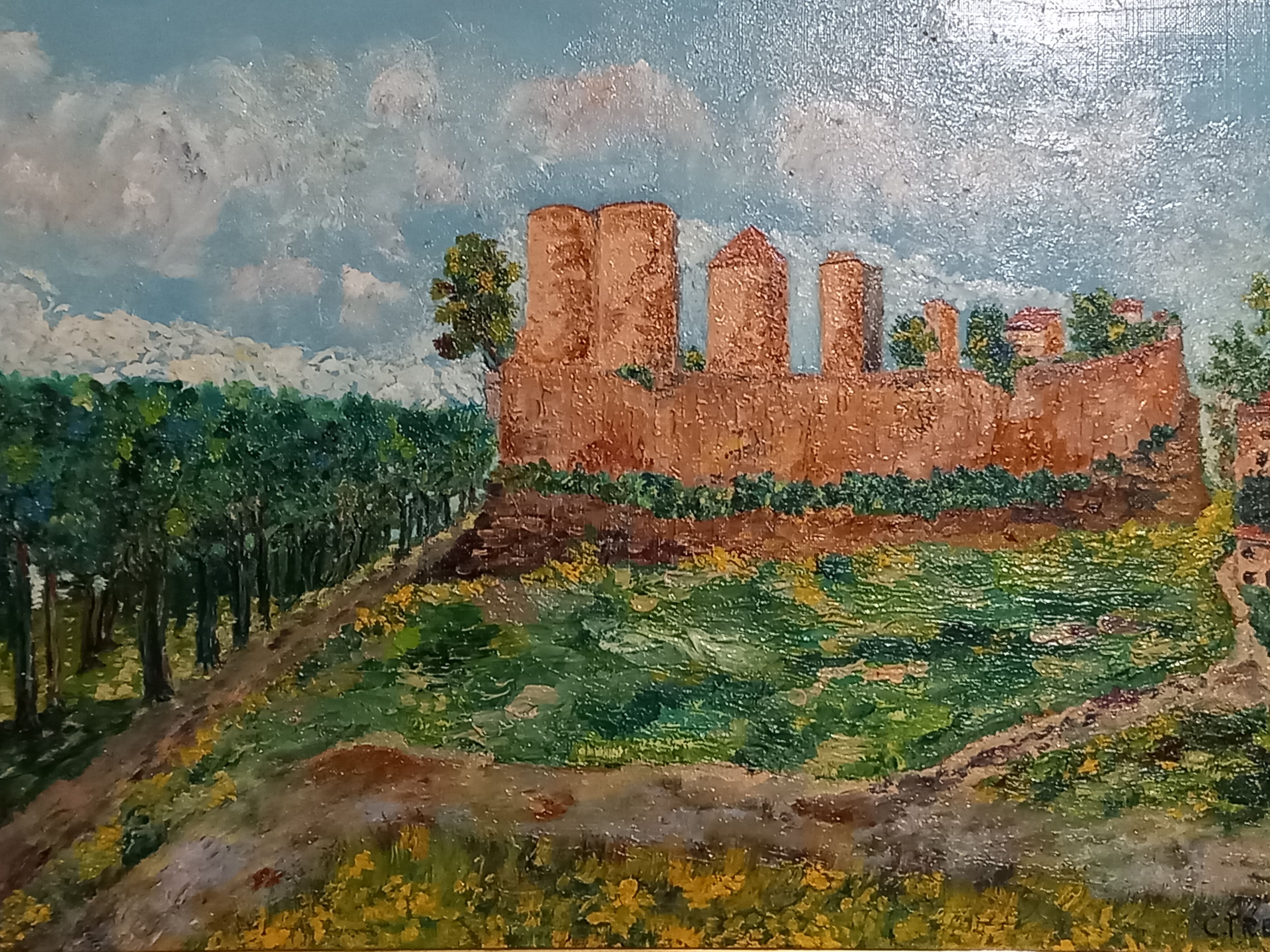 Oil on canvas signed-illustration