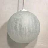 Suspension ancienne boule globe verre multicouche années 70 vintage
