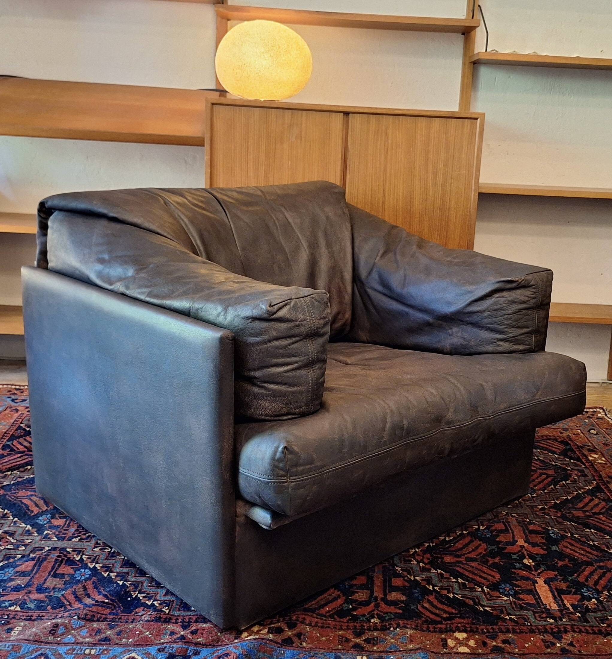 Niels Eilersen lounge chair in leather, 1960s