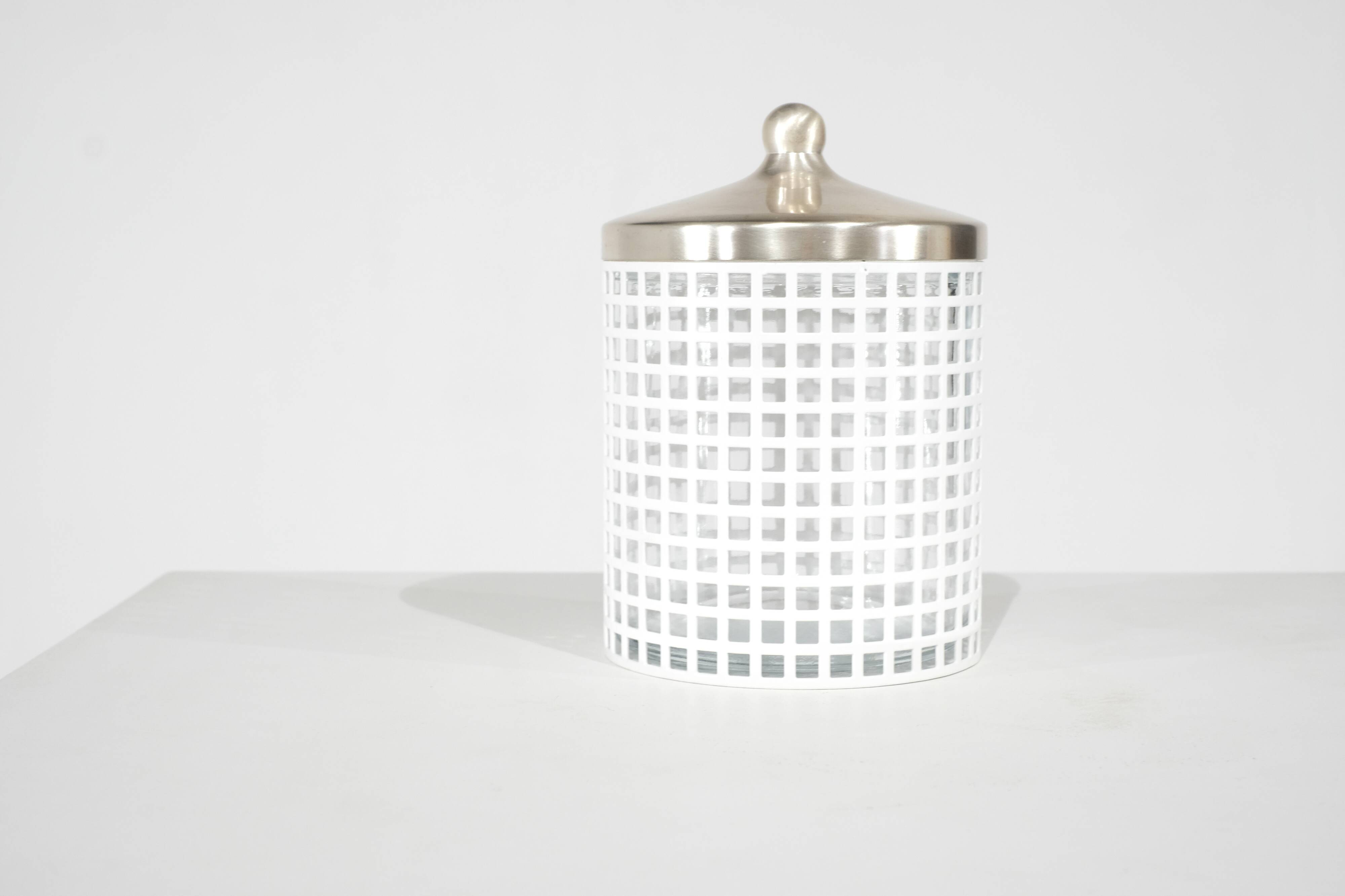 Sugar bowl by Josef Hoffmann for Bieffeplast, Italy, 1980s.