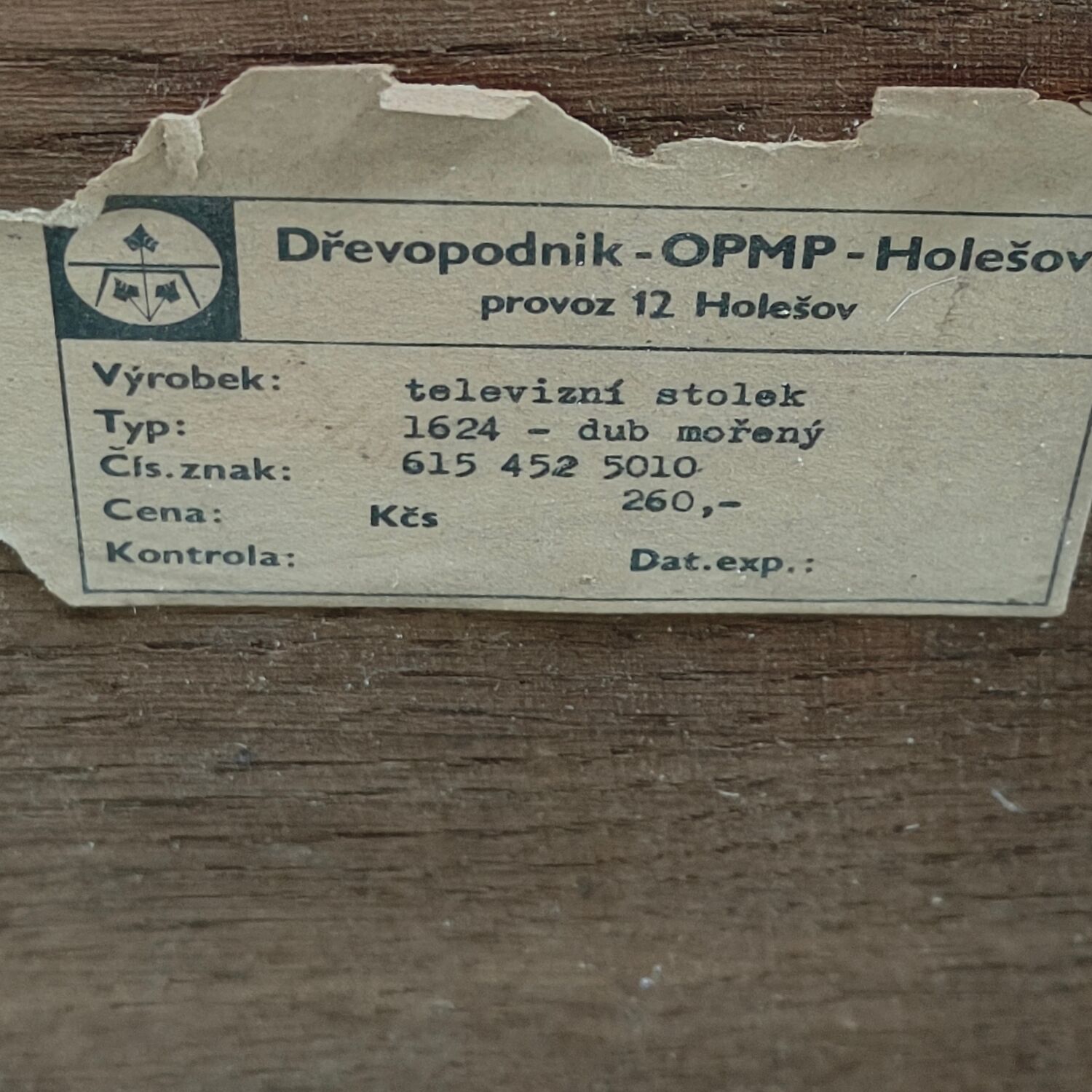 Side table Drevopodnik Holesov 60s