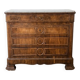 Ensemble commode ancienne : 3 tiroirs en bois kaki
