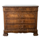 Ensemble commode ancienne : 3 tiroirs en bois kaki