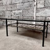 Table noir basse Formica noir vintage design