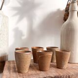 Set of 6 stoneware shooters