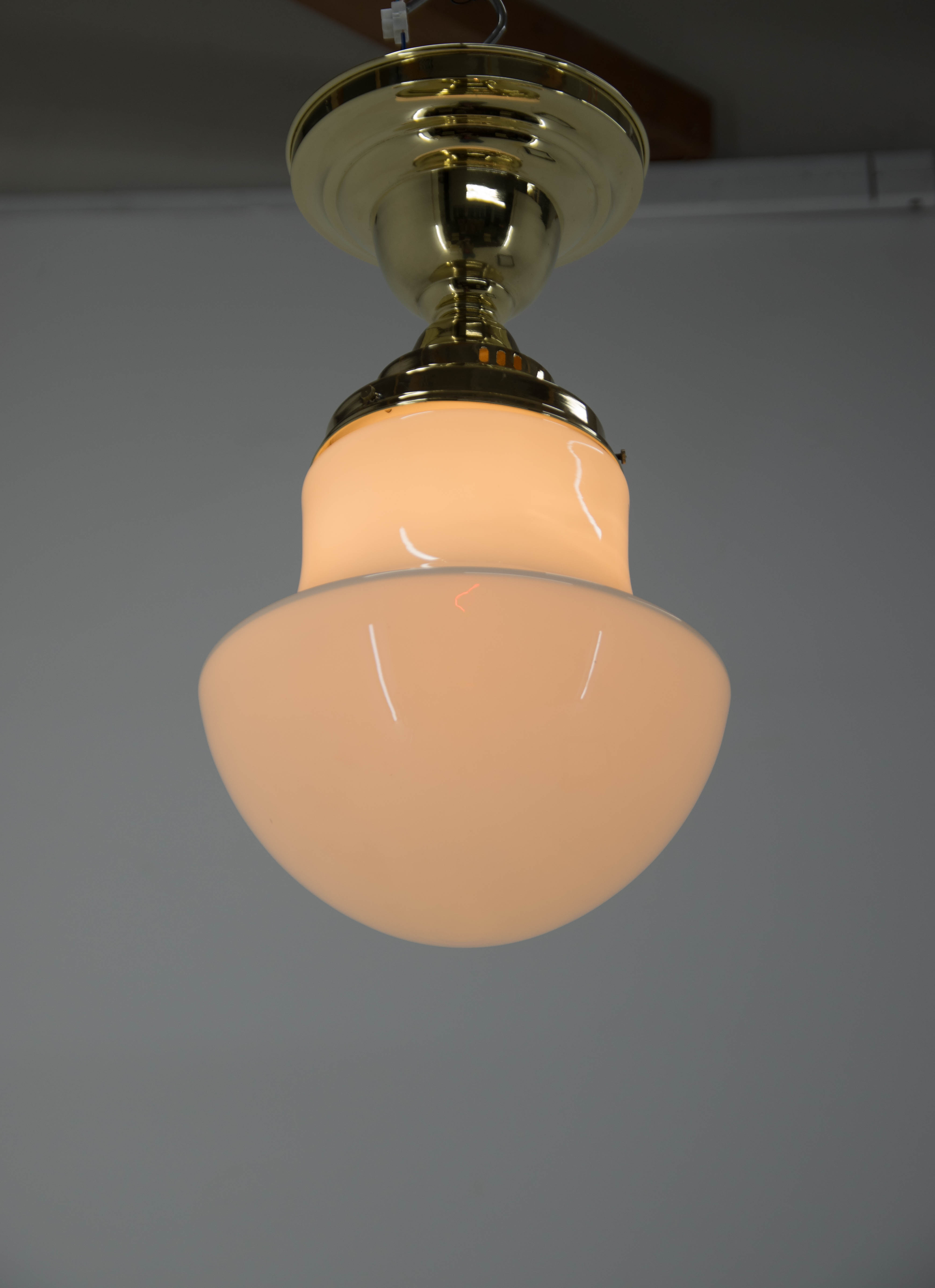 Art nouveau flush mount, 1910s, restored