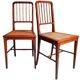 Pair of caned mahogany chairs, circa 1930.