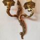 Pair of 19th century Louis XV style gilt bronze wall lights with 2 branches