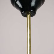 Mid-Century Modern Italian Brass and Opaline Chandelier