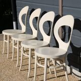 4 BAUMANN white seagull chairs