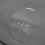 Two tone glass pendant light