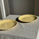 Set of 2 large yellow plates without brand D25.5