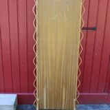 Rattan psyche mirror
