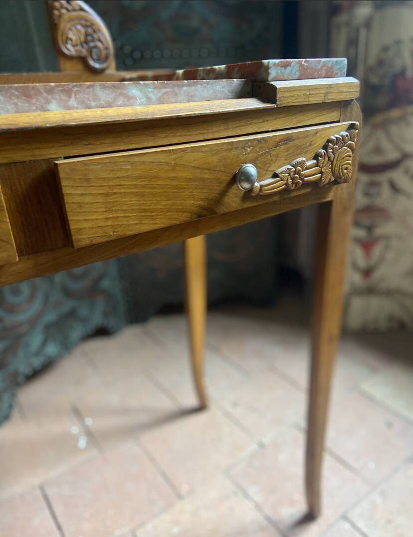 Art Deco dressing table in solid oak